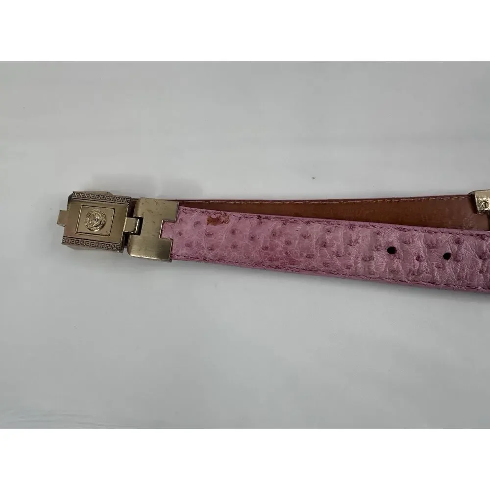Marco Colluccii Pink Leather Greek Glam Western Cowboy Gold Hardware Size 36
